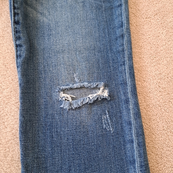 Kut From the Kloth Jeans Womens 8 Blue Distressed Reese Ankle Straight Leg - Picture 5 of 14